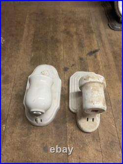Vintage Art Deco Porcelain Ceramic Wall Mount Sconce Electric Light Lamp Parts