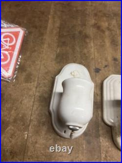 Vintage Art Deco Porcelain Ceramic Wall Mount Sconce Electric Light Lamp Parts