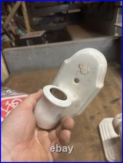 Vintage Art Deco Porcelain Ceramic Wall Mount Sconce Electric Light Lamp Parts