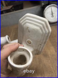 Vintage Art Deco Porcelain Ceramic Wall Mount Sconce Electric Light Lamp Parts
