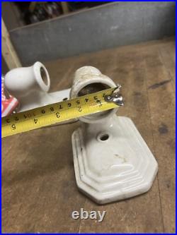 Vintage Art Deco Porcelain Ceramic Wall Mount Sconce Electric Light Lamp Parts