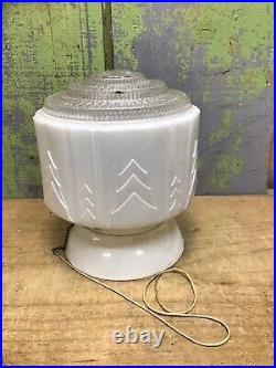 Vintage Art Deco Porcelain Table Lamp With Shade, PARTS / REPAIR