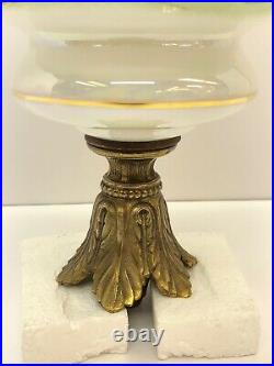 Vintage Asian Ladies Large Glass Retro MCM Swag Lamp Shade No Electrical Parts