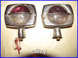 Vintage Auto Lamp Co. Chicago. Turn Signal / Back-up / Lights Art Deco (pair)