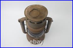 Vintage Barn Find Red Glass Shade Dietz Little Wizard Oil Lamp Decorative Parts