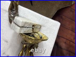 Vintage Boy & tree Italian Design Brass Lamp (can be used for parts or rebuilt)