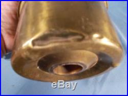 Vintage Bradley & Hubbard Embossed Hi-Rise Brass Oil Lamp Drop In Font Tank 1890