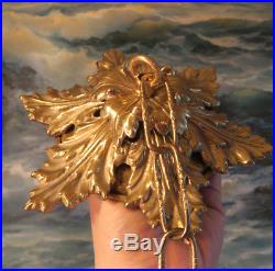 Vintage Brass Bronze French Ceiling Cap canopy lamp chandelier part Acanthus lea