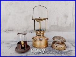 Vintage Brass Pigeon Parts Fitted Original 250 Cp Petromax Brass Lantern Germany