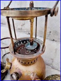 Vintage Brass Pigeon Parts Fitted Original 250 Cp Petromax Brass Lantern Germany