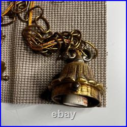 Vintage Brass Shell Canopy and Twin Socket Fixture Parts Restoration Lot Gold
