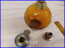 Vintage Brown Glass Bulb 1893 Kerosene Lamp Parts Lot Brown Glass Bulb