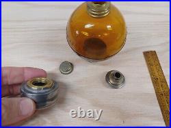 Vintage Brown Glass Bulb 1893 Kerosene Lamp Parts Lot Brown Glass Bulb