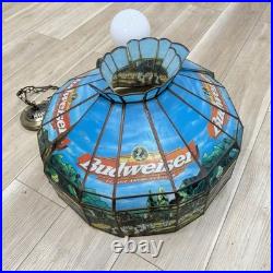 Vintage Budweiser Clydesdale Hanging Bar Light Shade For Parts Repair