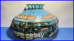 Vintage Budweiser Clydesdale Hanging Bar Light Shade For Parts Repair