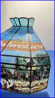 Vintage Budweiser Clydesdale Hanging Bar Light Shade For Parts Repair