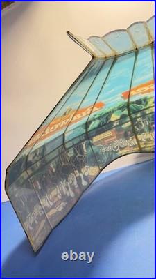 Vintage Budweiser Clydesdale Hanging Bar Light Shade For Parts Repair