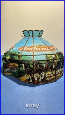 Vintage Budweiser Clydesdale Hanging Bar Light Shade For Parts Repair
