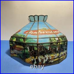 Vintage Budweiser Clydesdale Hanging Bar Light Shade For Parts Repair