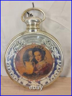 Vintage Budweiser Rotating Clock Lighted Display Lamp 21 Pocket Watch Parts