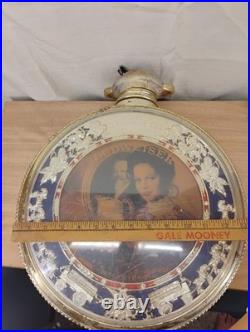 Vintage Budweiser Rotating Clock Lighted Display Lamp 21 Pocket Watch Parts
