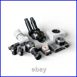 Vintage Carl Zeiss Various Microscope Parts Lot Camera Lamp Eyepiece FOR PARTS