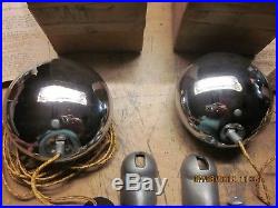 Vintage Cats Eye Amber Fog Lamps Circa 40's 50's With Brackets