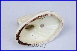 Vintage Ceramic OLD Lamp Light Fixtures Parts Antique Shell Floral Unique YR