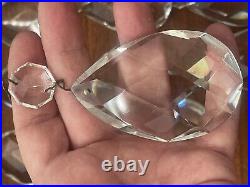 Vintage Chandelier BIG 3.5 Tear Drop Crystal Glass Prisms Lot of 26 Lamp Parts