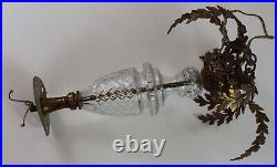 Vintage Chandelier Brass Lamp Fixture For Parts Made In West Germany