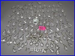 Vintage Chandelier Teardrop Crystals Glass Prisms Lot Of 90 Lamp Parts