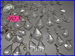 Vintage Chandelier Teardrop Crystals Glass Prisms Lot Of 90 Lamp Parts