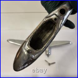 Vintage Chrome Airplane Smoker's Stand Ashtray Lamp Base Parts/Repair