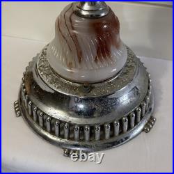 Vintage Chrome Airplane Smoker's Stand Ashtray Lamp Base Parts/Repair