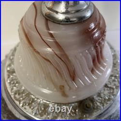 Vintage Chrome Airplane Smoker's Stand Ashtray Lamp Base Parts/Repair