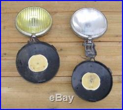 Vintage Classic Car/Scooter RAYDYOT Fog Spot Light Lamps x 2 Clear & Amber