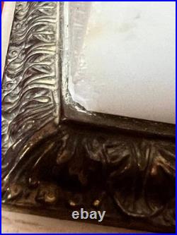 Vintage Classical Brass Mounted Albaster Fluted Column Accent Table Lamp Italian