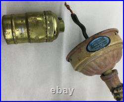Vintage Clay Moreau Poured Cast Metal Lamp Base withWoman & Harp (Parts) 23 Tall