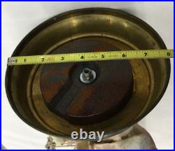 Vintage Clay Moreau Poured Cast Metal Lamp Base withWoman & Harp (Parts) 23 Tall