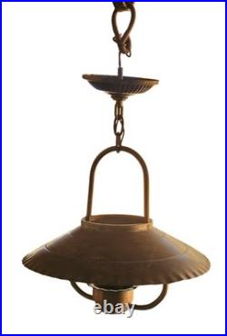 Vintage Copper Hanging Pendant Light Fixture for Parts Underwriter Laboratories