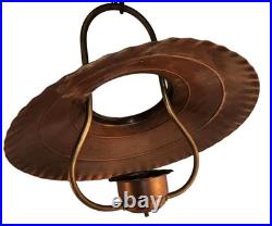 Vintage Copper Hanging Pendant Light Fixture for Parts Underwriter Laboratories