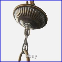 Vintage Copper Hanging Pendant Light Fixture for Parts Underwriter Laboratories