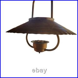 Vintage Copper Hanging Pendant Light Fixture for Parts Underwriter Laboratories