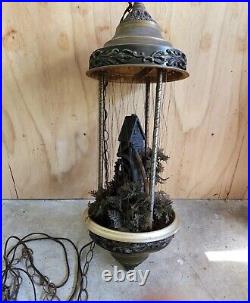Vintage Creators Inc. Grist Mill Hanging Mineral Oil Rain Lamp Parts Repair 70s