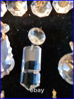 Vintage Crystal Glass Chandelier Lamp Parts Lot of 200 + Prisms Huge Variety