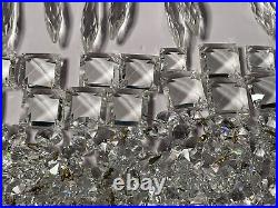 Vintage Crystal Glass Chandelier Lamp Parts Lot of 60 Prisms Squares & Parts