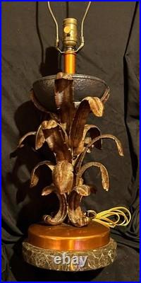 Vintage Decorative Designer Maitland Smith Brass Bronze Marble Table Lamp Light