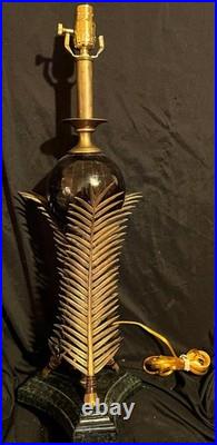Vintage Decorative Designer Maitland Smith Brass Bronze Marble Table Lamp Light
