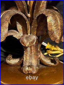 Vintage Decorative Designer Maitland Smith Brass Bronze Marble Table Lamp Light