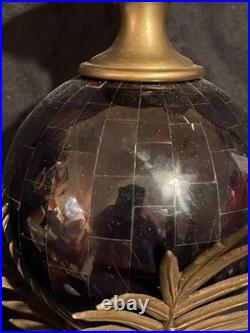 Vintage Decorative Designer Maitland Smith Brass Bronze Marble Table Lamp Light